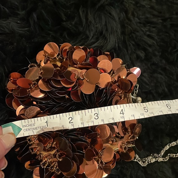 Small bronze large sequin bag - Picture 3 of 5